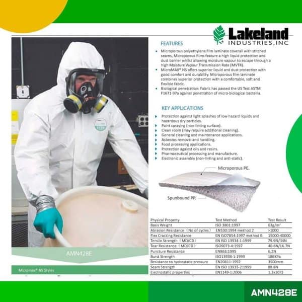 Quần áo chống hóa chất LakeLand EMN428