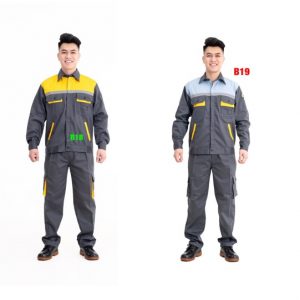 quần áo bảo hộ màu ghi đậm đẹp mát