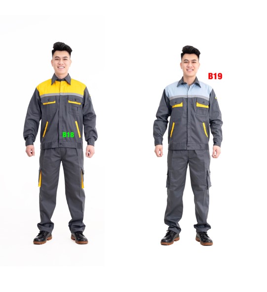 quần áo bảo hộ màu ghi đậm đẹp mát